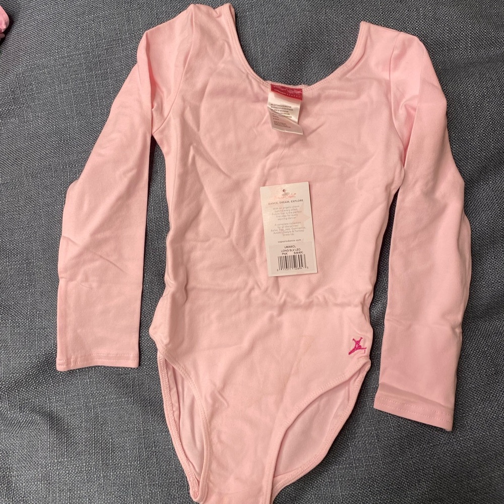 Future Star by Capezio Pink Long-Sleeve Leotard. Size S (6-6X). NWT